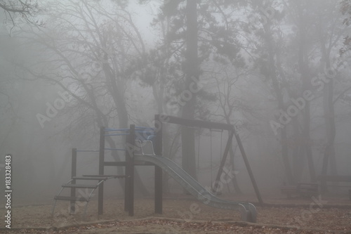 Swings in the fog