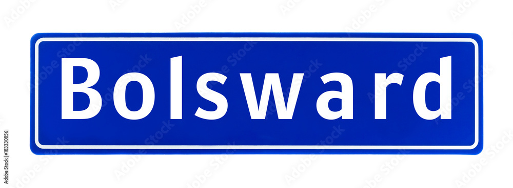 City limit sign of Bolsward, The Netherlands