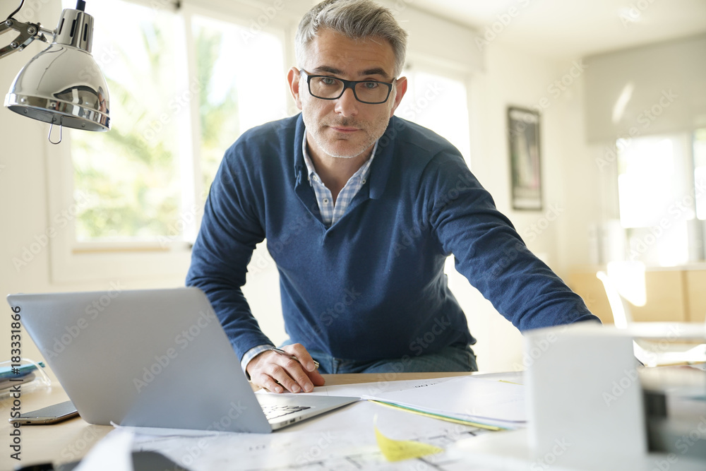 Portrait of architect in office