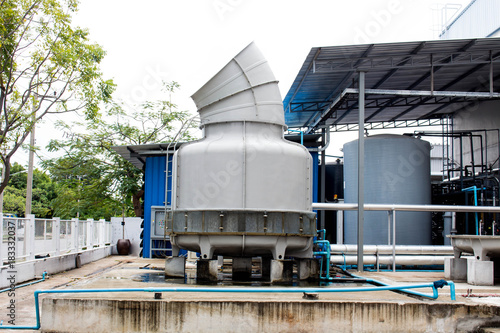 The cooling tower of large air conditioning system