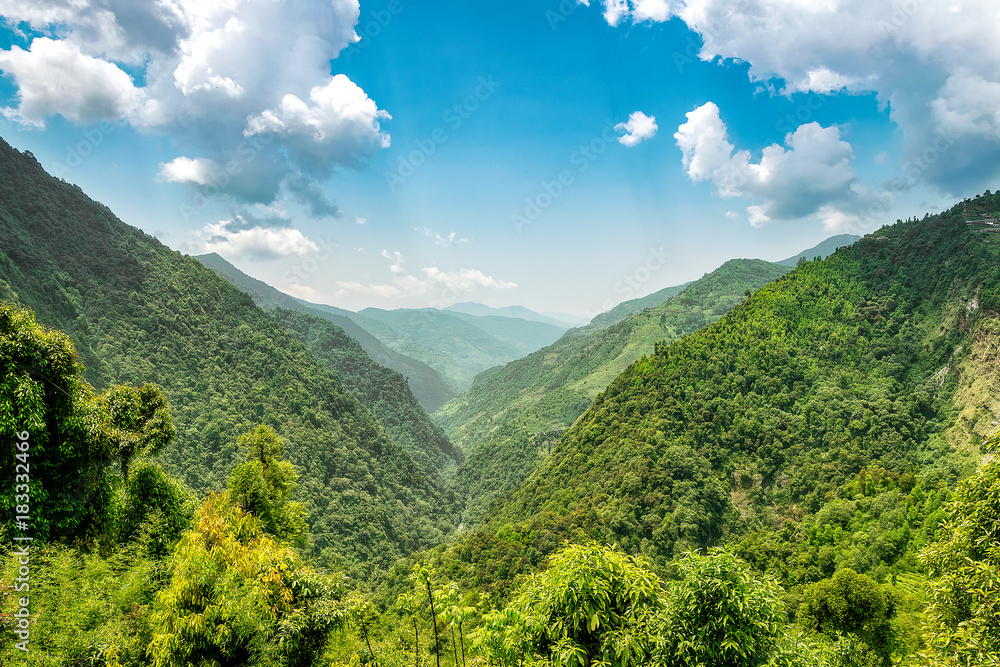 Fototapeta premium mountains in anapurna valley in himalayas. nepal