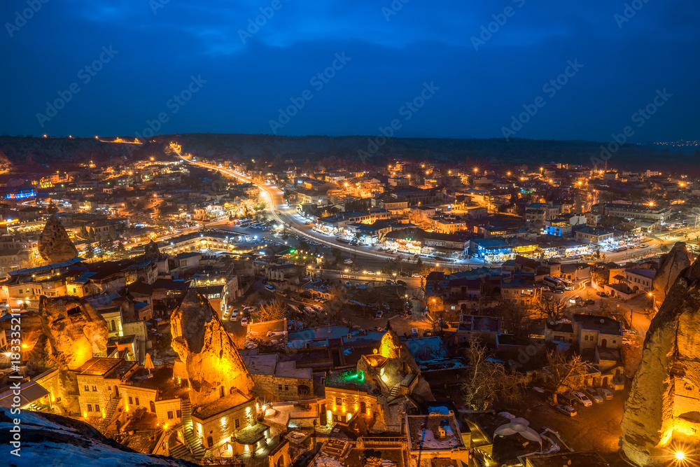 Goreme town in the night 