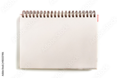 Blank notebook or notepad o...