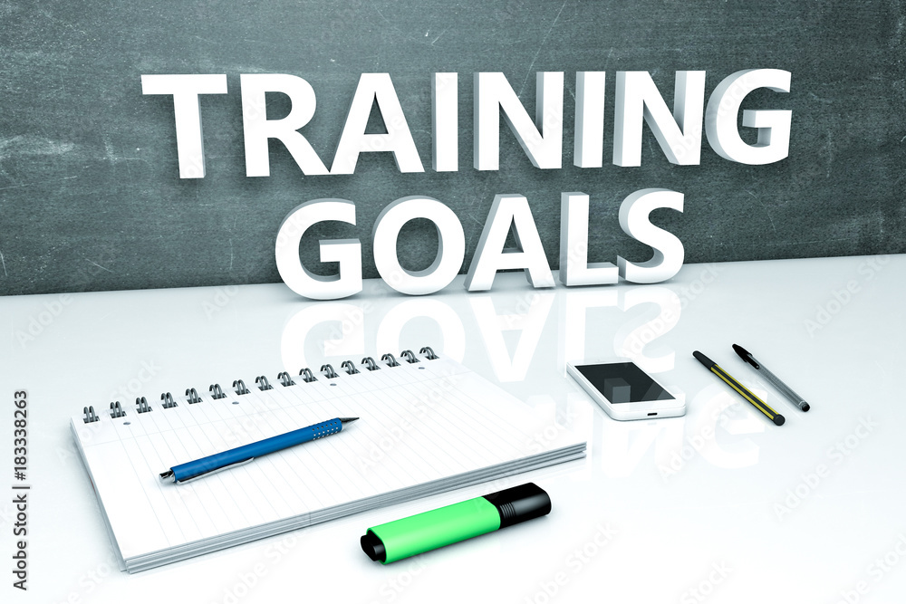 Training Goals text concept Training Goals text concept