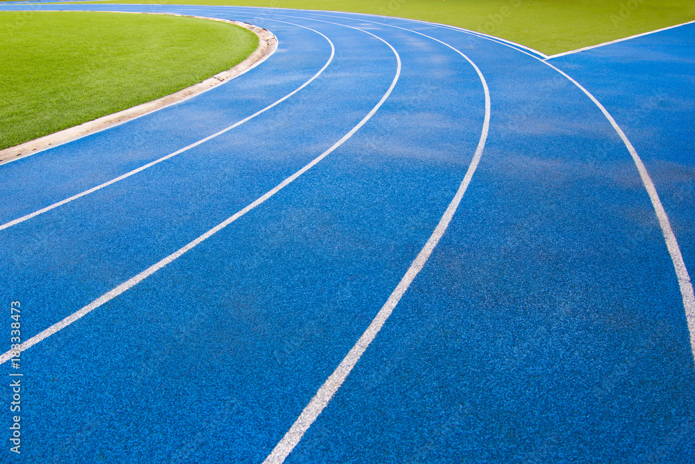 running track blue color - For fitness or competition 