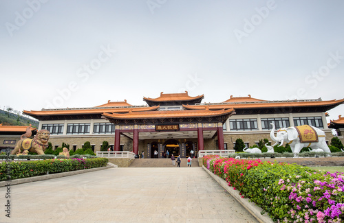 Kaohsiung, Taiwan - December 1,2017:Front Hall in Fo Guang ShanBuddha Museum