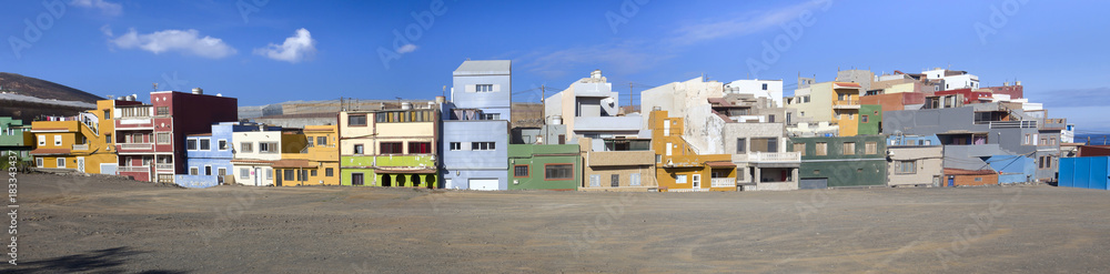 Houses at Playa del Agujero, Galdar, Gran Canaria