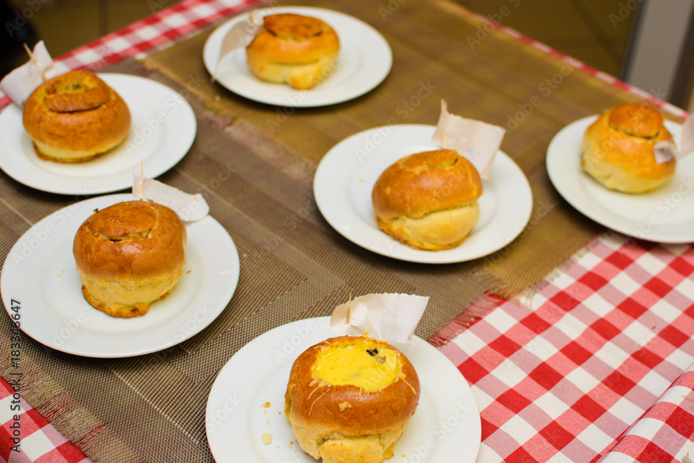 the process of cooking children stuffed buns from raw ingredients the process of cooking children stuffed buns from raw ingredients