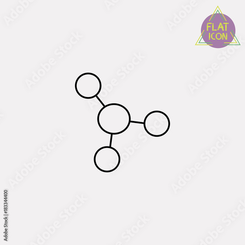 molecules line icon