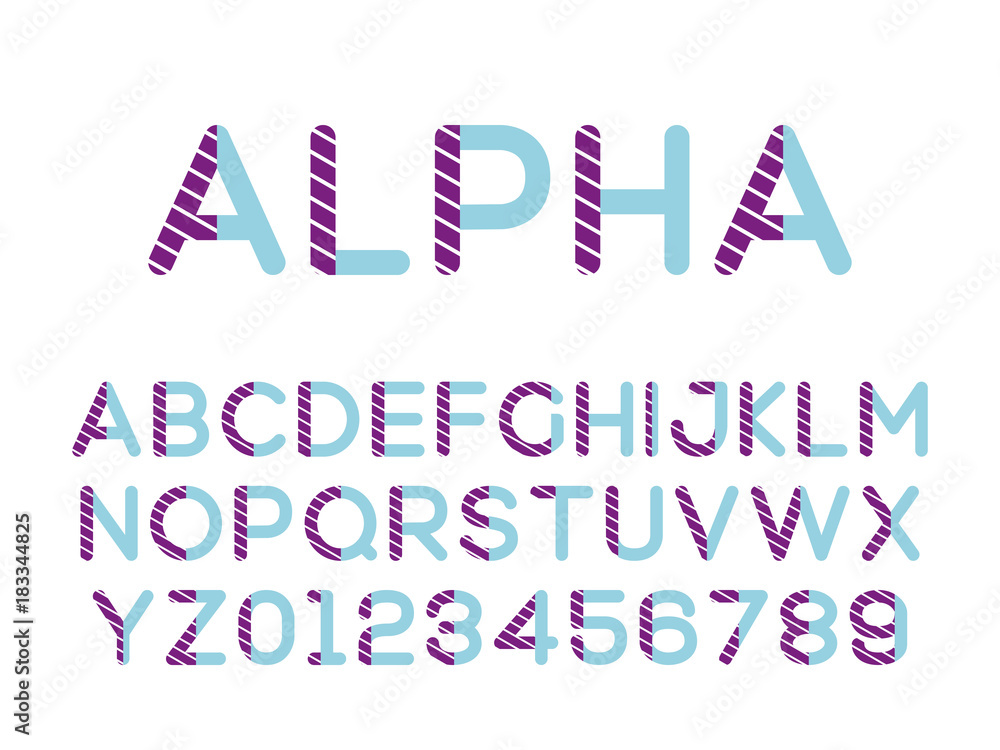 Vector of modern stylized font. Alphebet Vector of modern stylized font. Alphebet