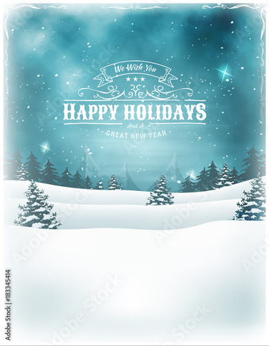 Christmas Holidays Landscape Background