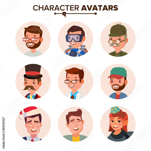 People Avatars Collection Vector. Default Characters Avatar Placeholder. Cartoon Flat Isolated Illustration © PikePicture