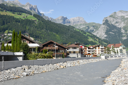 The village of Engelberg on the Swiss alps © fotoember