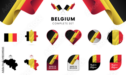 Belgium complete set. Vector illustration. photo