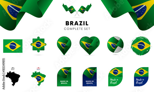 Brazil complete set. Vector illustration.