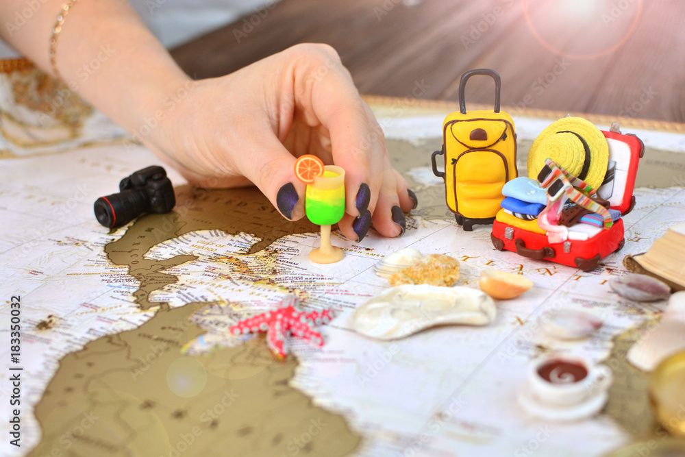 Planning the holiday trip background. Travel concept. Planning the holiday trip background. Travel concept.