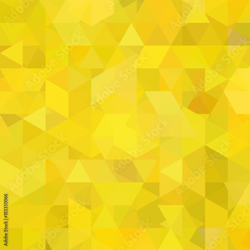 Abstract background consisting of yellow triangles. Geometric design for business presentations or web template banner flyer. Vector illustration