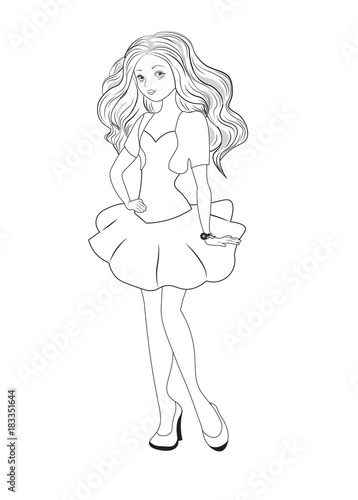 Girl colouring