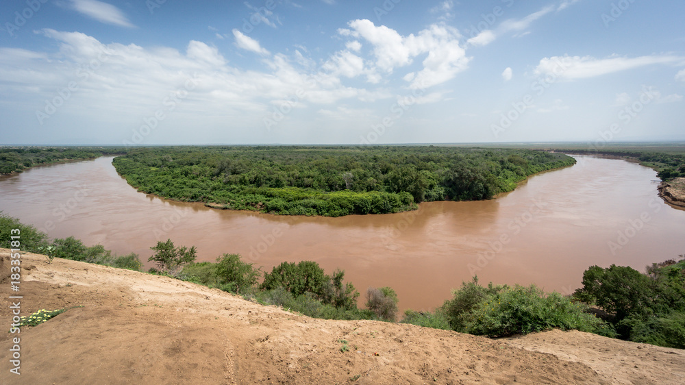 Omo river in Omo Valley, Ethiopia