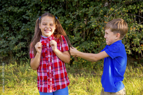 Kids playing in a park