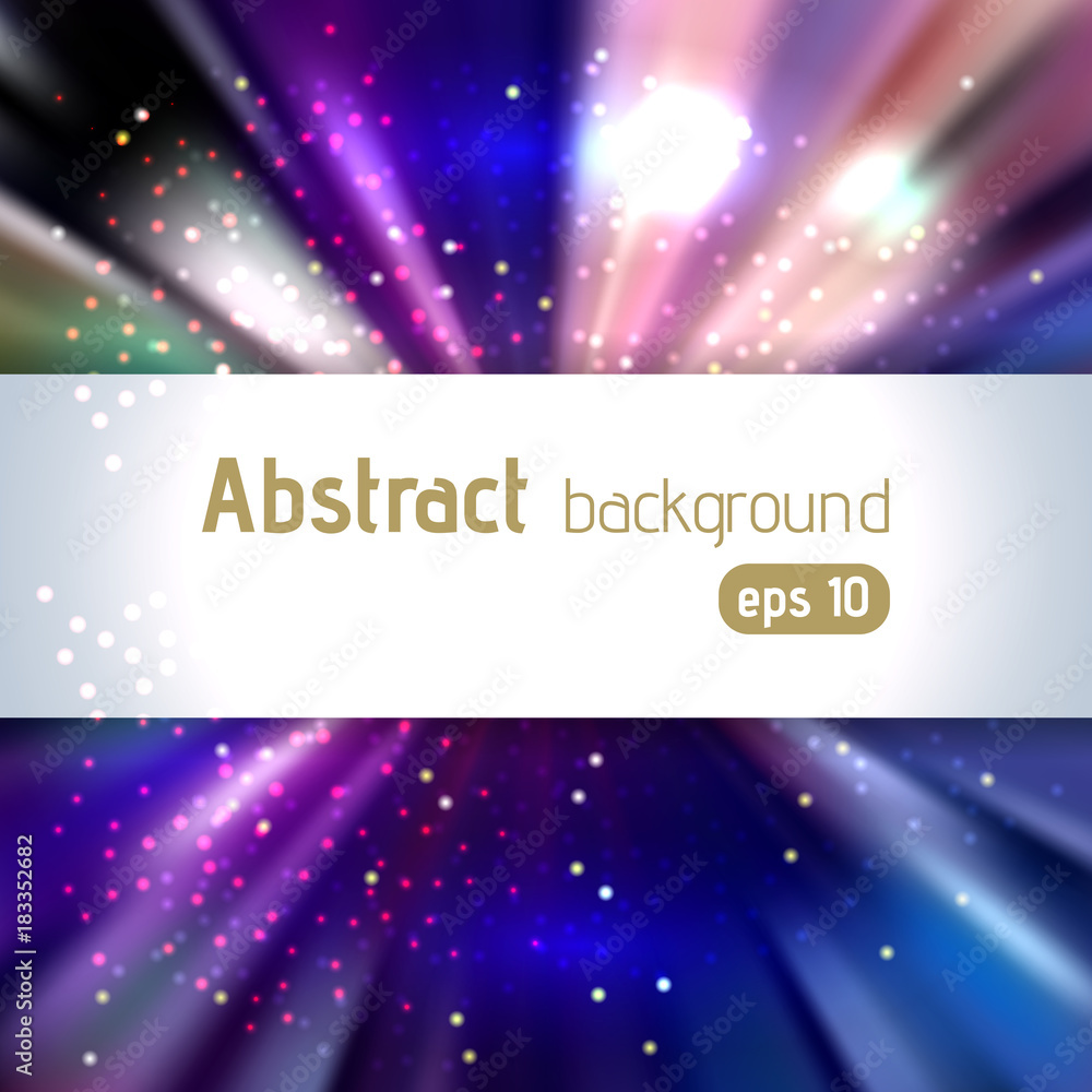 Obraz premium Background with light rays. Abstract background. Vector illustration. Blue, purple colors.