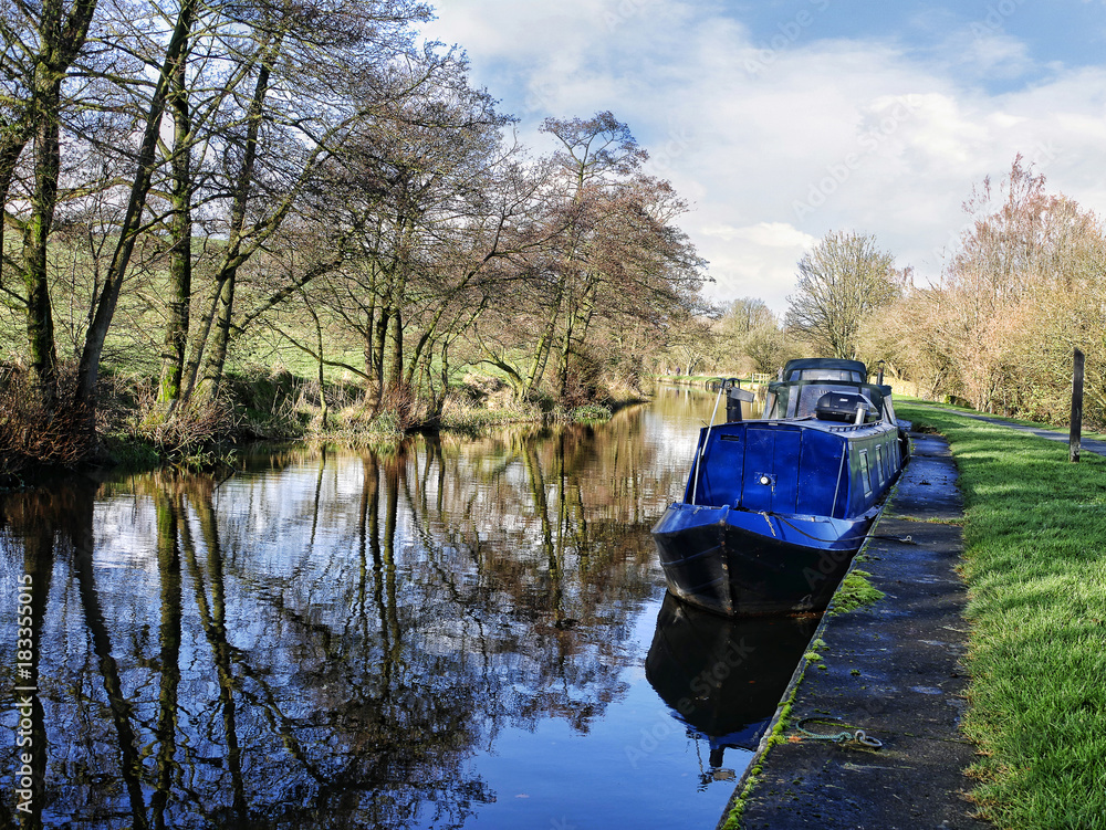 Salterforth England The Leeds Liverpool Canal at Salterforth in the beautiful countryside on the Lancashire Yorkshire border in Northern England
Salterforth England The Leeds Liverpool Canal at Salterforth in the beautiful countryside on the Lancashire Yorkshire border in Northern England