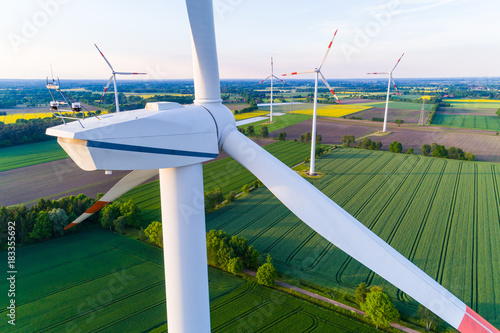 Windrad aus der Luft, Deutschland photo