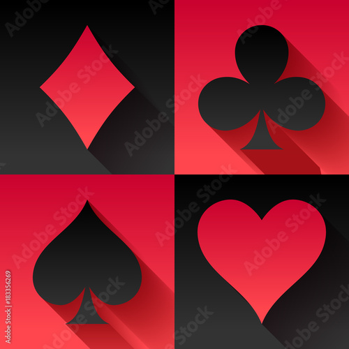 Playing cards suits set.