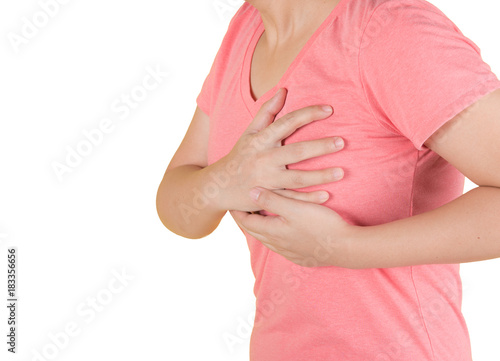 Wallpaper Mural Heart attack concept,woman feel pain in her chest Torontodigital.ca