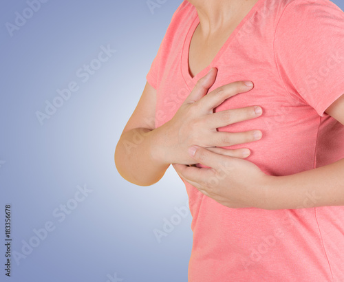 Wallpaper Mural Heart attack concept,woman feel pain in her chest Torontodigital.ca