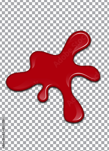 Obraz na płótnie Vector Bloody background. Strawberry syrup or ketchup on transparent Background w salonie