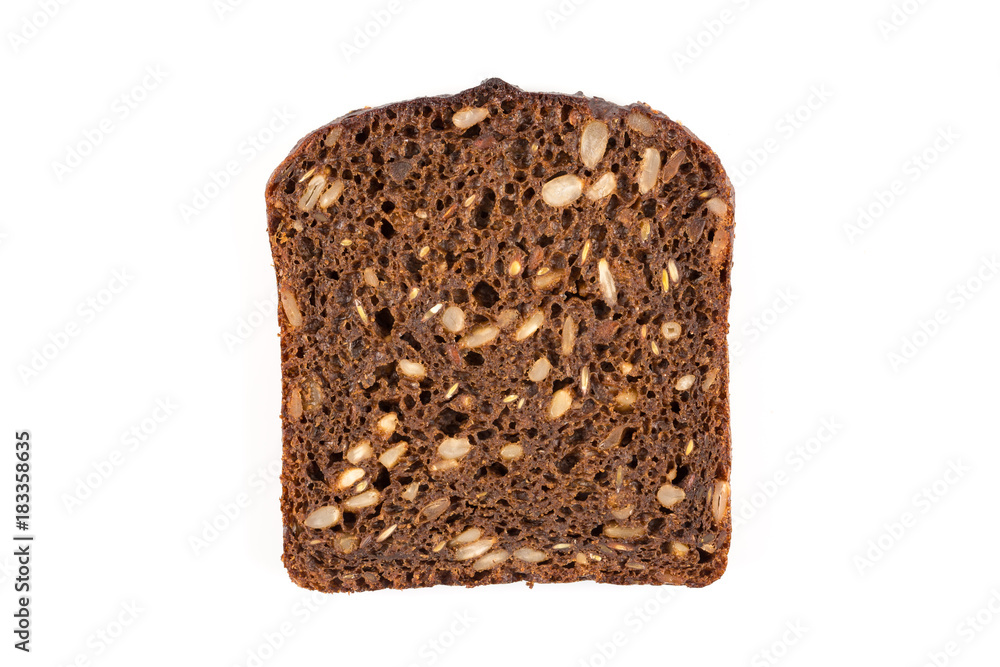 Brown bread on white