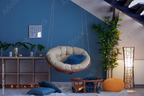 Beautiful interior with rou...