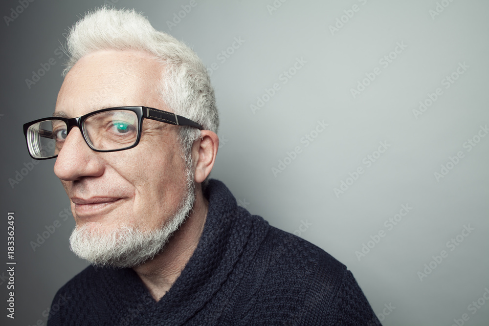 Fabulous at any age, Eyewear concept. Portrait of fashionable 60year