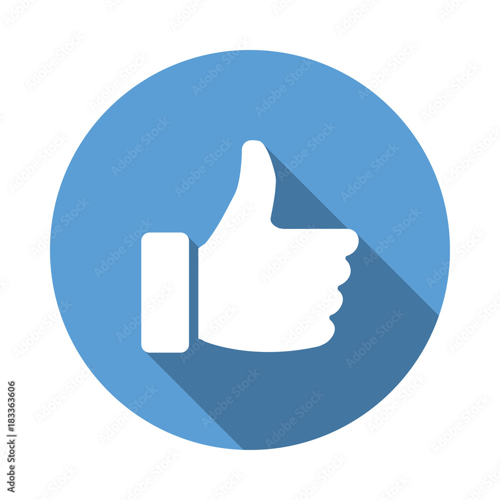 Concept vector- stylish social media like hand icon Concept vector- stylish social media like hand icon
