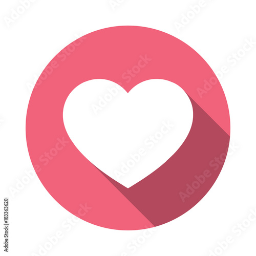 Concept vector - glossy, stylish social media love icon