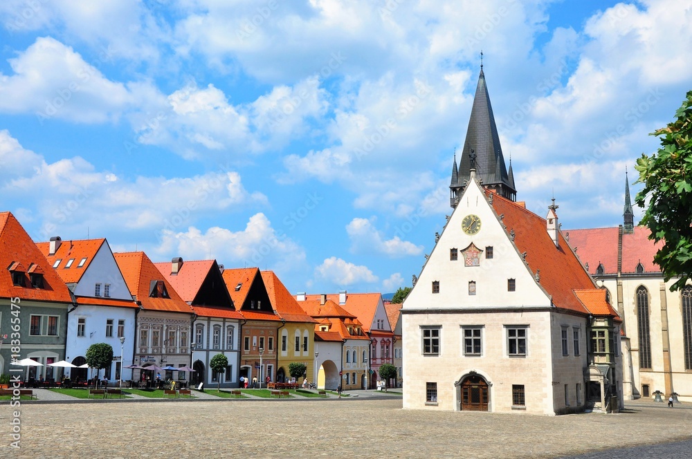 Historic town square in Bardejov