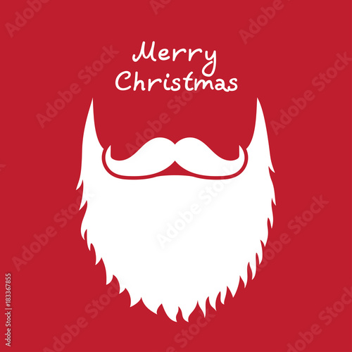 Santa Claus beard and moustache white christmas