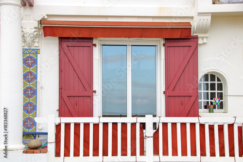 window on a typical house of saint jean de luz