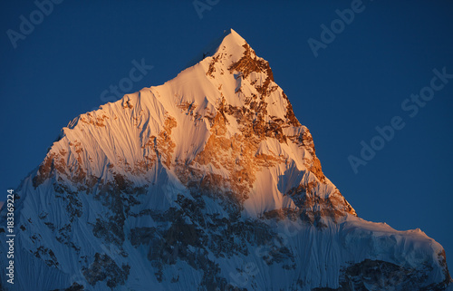 Mount Nuptse at sunset,Nepal