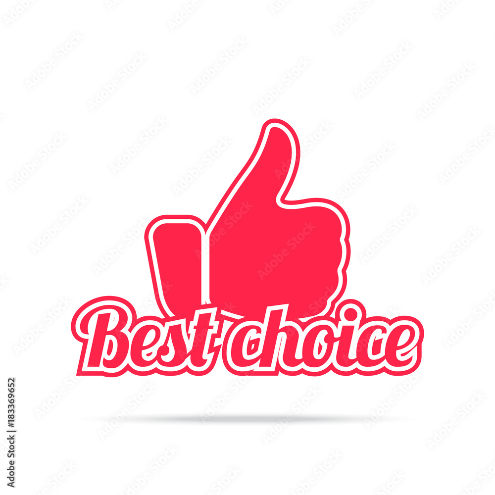 Best choice label. Red color, isolated on white. Best choice label. Red color, isolated on white.