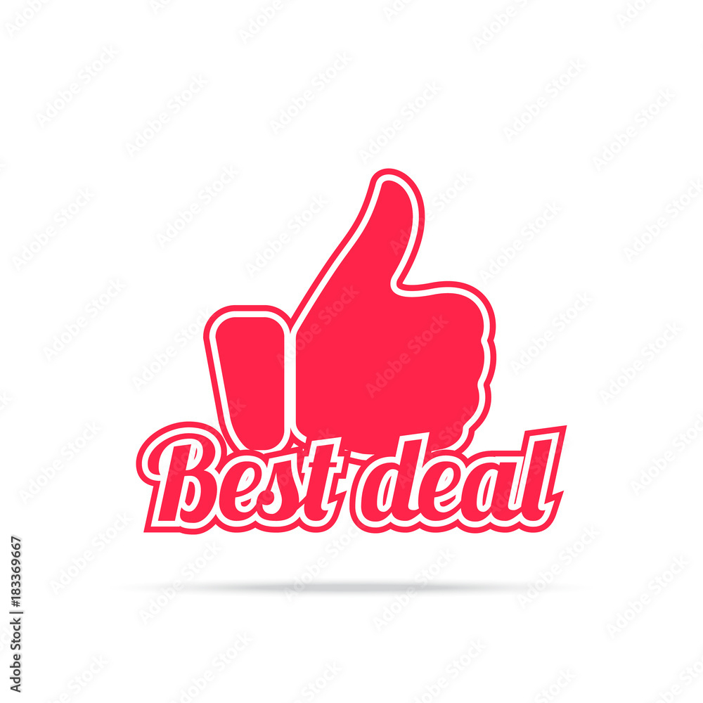 Best deal label. Red color, isolated on white. Best deal label. Red color, isolated on white.