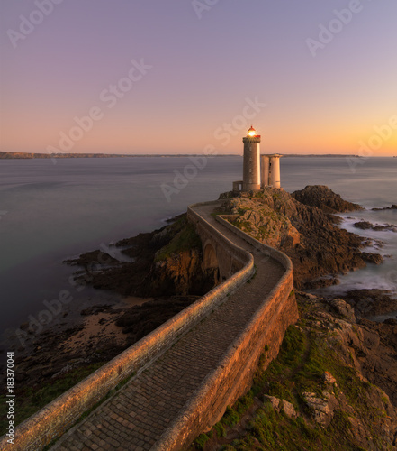 Le petit Minou Lighthouse just after sunset.