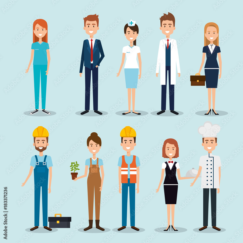 group of professional workers vector illustration design group of professional workers vector illustration design