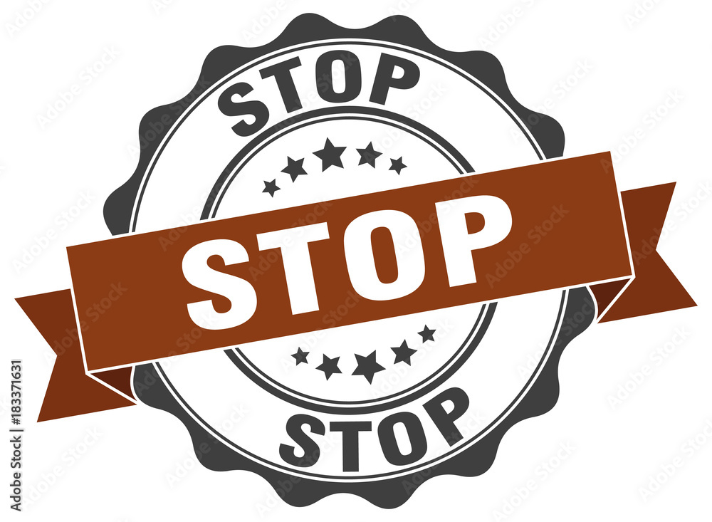 Obraz premium stop stamp. sign. seal