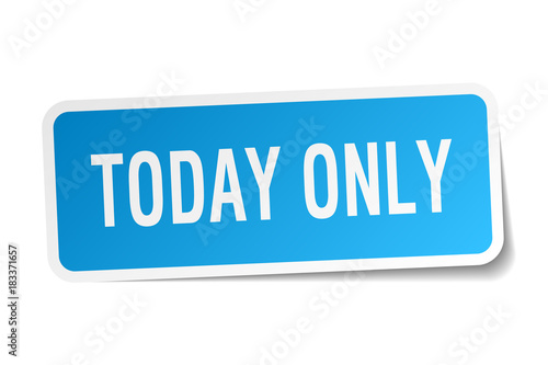 today only square sticker on white