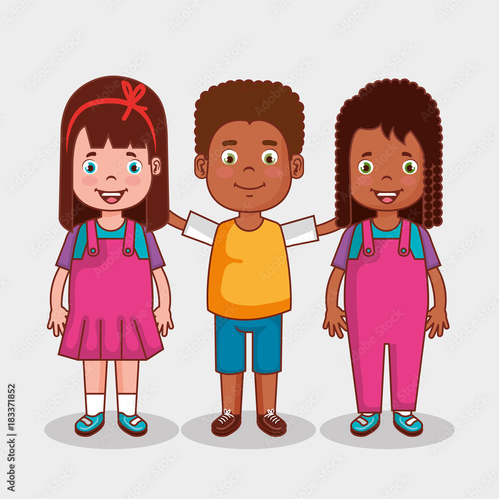 little kids group avatars characters vector illustration design little kids group avatars characters vector illustration design