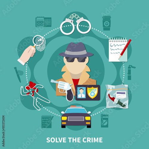 Detective Colored Composition