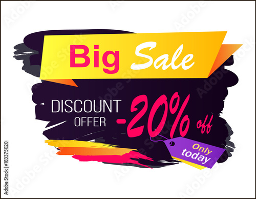 Big Sale Discount Offer -20 Vector Illustration