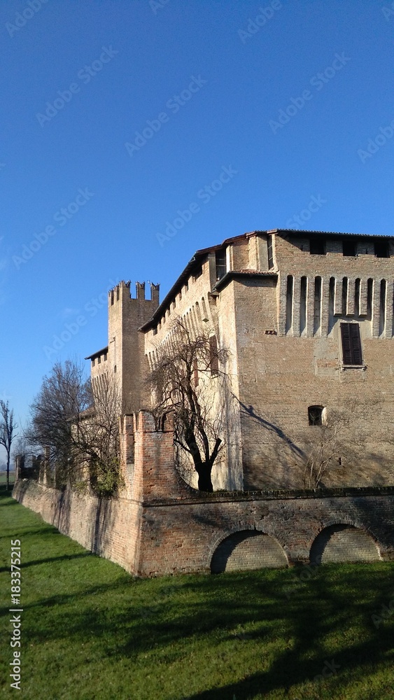 Obraz premium medieval castle detail, lombardy